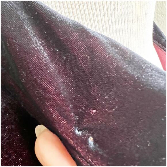 Express World Brand Y2K Velvet Button Down Two Tone Red Blue Size Large - Picture 16 of 16